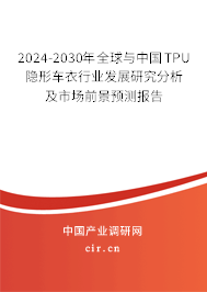 2024-2030年全球與中國TPU隱形車衣行業(yè)發(fā)展研究分析及市場前景預測報告 2024-2030年全球與中國TPU隱形車衣行業(yè)發(fā)展研究分析及市場前景預測報告