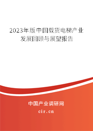 2023年版中國載貨電梯產(chǎn)業(yè)發(fā)展回顧與展望報告 2023年版中國載貨電梯產(chǎn)業(yè)發(fā)展回顧與展望報告