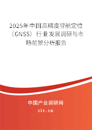 2025年中國高精度導(dǎo)航定位（GNSS）行業(yè)發(fā)展調(diào)研與市場(chǎng)前景分析報(bào)告