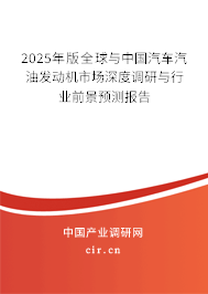 2025年版全球與中國(guó)汽車汽油發(fā)動(dòng)機(jī)市場(chǎng)深度調(diào)研與行業(yè)前景預(yù)測(cè)報(bào)告 2025年版全球與中國(guó)汽車汽油發(fā)動(dòng)機(jī)市場(chǎng)深度調(diào)研與行業(yè)前景預(yù)測(cè)報(bào)告