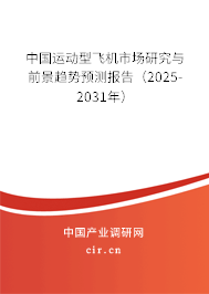 中國運動型飛機市場研究與前景趨勢預測報告(2025-2031年) 中國運動型飛機市場研究與前景趨勢預測報告(2025-2031年)