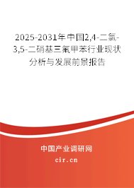 2025-2031年中國2,4-二氯-3,5-二硝基三氟甲苯行業(yè)現(xiàn)狀分析與發(fā)展前景報告
