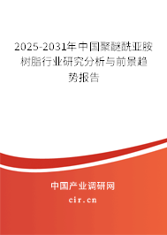 2025-2031年中國(guó)聚醚酰亞胺樹脂行業(yè)研究分析與前景趨勢(shì)報(bào)告 2025-2031年中國(guó)聚醚酰亞胺樹脂行業(yè)研究分析與前景趨勢(shì)報(bào)告