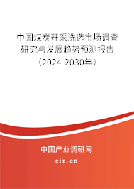 中國(guó)煤炭開采洗選市場(chǎng)調(diào)查研究與發(fā)展趨勢(shì)預(yù)測(cè)報(bào)告（2024-2030年）