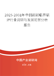 2025-2031年中國(guó)超超臨界鍋爐行業(yè)調(diào)研與發(fā)展前景分析報(bào)告 2025-2031年中國(guó)超超臨界鍋爐行業(yè)調(diào)研與發(fā)展前景分析報(bào)告