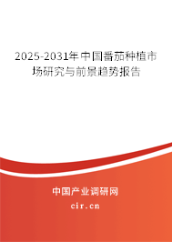 2025-2031年中國番茄種植市場研究與前景趨勢報告 2025-2031年中國番茄種植市場研究與前景趨勢報告