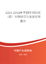 2025-2031年中國手機(jī)貼紙（膜）市場(chǎng)研究與發(fā)展前景報(bào)告