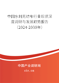 中國(guó)水刺無(wú)紡布行業(yè)現(xiàn)狀深度調(diào)研與發(fā)展趨勢(shì)報(bào)告（2024-2030年）