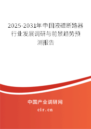 2025-2031年中國液磁斷路器行業(yè)發(fā)展調研與前景趨勢預測報告 2025-2031年中國液磁斷路器行業(yè)發(fā)展調研與前景趨勢預測報告