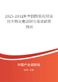 2025-2031年中國智能視頻監(jiān)控市場全面調(diào)研與發(fā)展趨勢預測