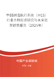 中國制造執(zhí)行系統(tǒng)(MES)行業(yè)市場現(xiàn)狀研究與未來前景趨勢報告(2025年) 中國制造執(zhí)行系統(tǒng)(MES)行業(yè)市場現(xiàn)狀研究與未來前景趨勢報告(2025年)