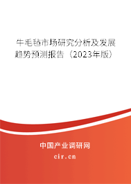 牛毛氈市場研究分析及發(fā)展趨勢預(yù)測報告(2023年版) 牛毛氈市場研究分析及發(fā)展趨勢預(yù)測報告(2023年版)
