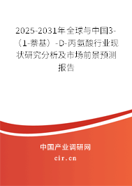 2025-2031年全球與中國3-(1-萘基)-D-丙氨酸行業(yè)現(xiàn)狀研究分析及市場前景預(yù)測報(bào)告 2025-2031年全球與中國3-(1-萘基)-D-丙氨酸行業(yè)現(xiàn)狀研究分析及市場前景預(yù)測報(bào)告