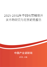 2025-2031年中國電容觸摸開關(guān)市場研究與前景趨勢報告