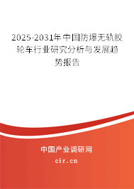 2025-2031年中國防爆無軌膠輪車行業(yè)研究分析與發(fā)展趨勢報告 2025-2031年中國防爆無軌膠輪車行業(yè)研究分析與發(fā)展趨勢報告