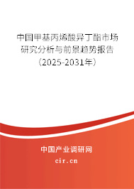 中國甲基丙烯酸異丁酯市場研究分析與前景趨勢報告（2025-2031年）