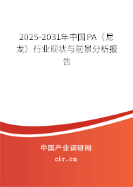 2025-2031年中國PA(尼龍)行業(yè)現(xiàn)狀與前景分析報告 2025-2031年中國PA(尼龍)行業(yè)現(xiàn)狀與前景分析報告