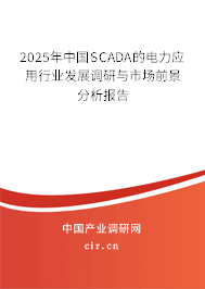 2025年中國SCADA的電力應(yīng)用行業(yè)發(fā)展調(diào)研與市場前景分析報(bào)告 2025年中國SCADA的電力應(yīng)用行業(yè)發(fā)展調(diào)研與市場前景分析報(bào)告