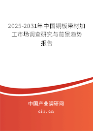 2025-2031年中國銅板帶材加工市場調(diào)查研究與前景趨勢(shì)報(bào)告 2025-2031年中國銅板帶材加工市場調(diào)查研究與前景趨勢(shì)報(bào)告