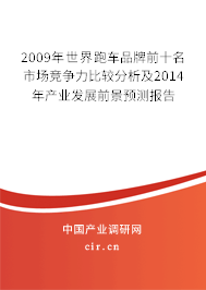 2009年世界跑車品牌前十名市場競爭力比較分析及2014年產(chǎn)業(yè)發(fā)展前景預測報告 2009年世界跑車品牌前十名市場競爭力比較分析及2014年產(chǎn)業(yè)發(fā)展前景預測報告