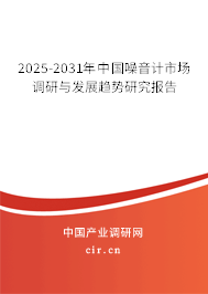 2025-2031年中國噪音計市場調(diào)研與發(fā)展趨勢研究報告 2025-2031年中國噪音計市場調(diào)研與發(fā)展趨勢研究報告