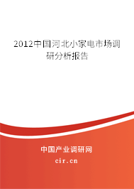 2012中國(guó)河北小家電市場(chǎng)調(diào)研分析報(bào)告 2012中國(guó)河北小家電市場(chǎng)調(diào)研分析報(bào)告