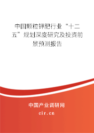 中國顆粒鉀肥行業(yè)“十二五”規(guī)劃深度研究及投資前景預測報告 中國顆粒鉀肥行業(yè)“十二五”規(guī)劃深度研究及投資前景預測報告