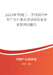 2025年中國(guó)二、三線(xiàn)城市戶(hù)外廣告行業(yè)現(xiàn)狀調(diào)研及發(fā)展趨勢(shì)預(yù)測(cè)報(bào)告