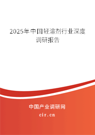2025年中國輕溶劑行業(yè)深度調研報告