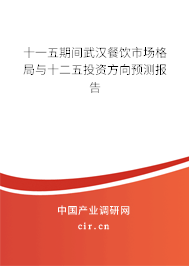 十一五期間武漢餐飲市場格局與十二五投資方向預測報告