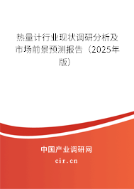 熱量計行業(yè)現(xiàn)狀調(diào)研分析及市場前景預測報告(2025年版) 熱量計行業(yè)現(xiàn)狀調(diào)研分析及市場前景預測報告(2025年版)