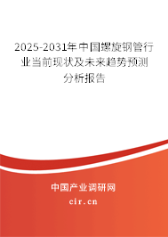 2025-2031年中國螺旋鋼管行業(yè)當前現(xiàn)狀及未來趨勢預測分析報告 2025-2031年中國螺旋鋼管行業(yè)當前現(xiàn)狀及未來趨勢預測分析報告