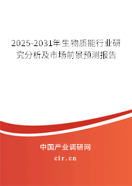 2025-2031年生物質(zhì)能行業(yè)研究分析及市場前景預測報告