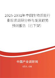 2025-2031年中國(guó)生物質(zhì)能行業(yè)現(xiàn)狀調(diào)研分析與發(fā)展趨勢(shì)預(yù)測(cè)報(bào)告（已下架）