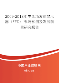 2009-2013年中國場發(fā)射顯示器(FED)市場預(yù)測及發(fā)展前景研究報告 2009-2013年中國場發(fā)射顯示器(FED)市場預(yù)測及發(fā)展前景研究報告