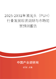 2025-2031年激光頭(PUH)行業(yè)發(fā)展現(xiàn)狀調(diào)研與市場(chǎng)前景預(yù)測(cè)報(bào)告 2025-2031年激光頭(PUH)行業(yè)發(fā)展現(xiàn)狀調(diào)研與市場(chǎng)前景預(yù)測(cè)報(bào)告