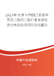 2023年全球與中國乙氧基甲叉丙二酸丙二酯行業(yè)發(fā)展現(xiàn)狀分析及投資風(fēng)險(xiǎn)評(píng)估報(bào)告