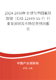 2024-2030年全球與中國氟硅酸鎂(CAS 12449-55-7)行業(yè)發(fā)展研及市場前景預(yù)測報告 2024-2030年全球與中國氟硅酸鎂(CAS 12449-55-7)行業(yè)發(fā)展研及市場前景預(yù)測報告