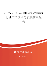 2025-2031年中國高壓驗電器行業(yè)市場調(diào)研與發(fā)展前景報告