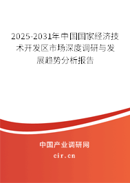 2025-2031年中國國家經(jīng)濟技術開發(fā)區(qū)市場深度調(diào)研與發(fā)展趨勢分析報告