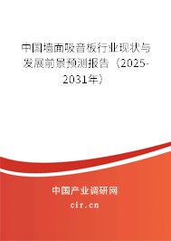 中國(guó)墻面吸音板行業(yè)現(xiàn)狀與發(fā)展前景預(yù)測(cè)報(bào)告(2025-2031年) 中國(guó)墻面吸音板行業(yè)現(xiàn)狀與發(fā)展前景預(yù)測(cè)報(bào)告(2025-2031年)