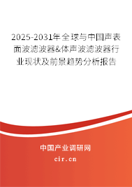 2025-2031年全球與中國聲表面波濾波器&體聲波濾波器行業(yè)現(xiàn)狀及前景趨勢分析報告 2025-2031年全球與中國聲表面波濾波器&體聲波濾波器行業(yè)現(xiàn)狀及前景趨勢分析報告