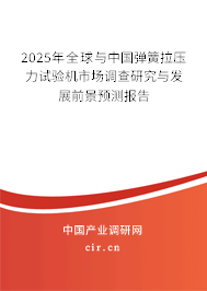 2024年全球與中國彈簧拉壓力試驗機(jī)市場調(diào)查研究與發(fā)展前景預(yù)測報告
