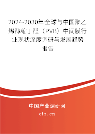 2024-2030年全球與中國(guó)聚乙烯醇縮丁醛（PVB）中間膜行業(yè)現(xiàn)狀深度調(diào)研與發(fā)展趨勢(shì)報(bào)告