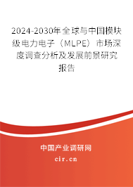 2024-2030年全球與中國模塊級電力電子(MLPE)市場深度調(diào)查分析及發(fā)展前景研究報告 2024-2030年全球與中國模塊級電力電子(MLPE)市場深度調(diào)查分析及發(fā)展前景研究報告