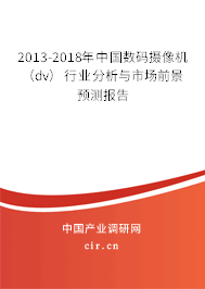 2013-2018年中國數(shù)碼攝像機（dv）行業(yè)分析與市場前景預(yù)測報告
