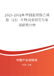 2025-2031年中國亞硫酸乙烯酯（ES）市場調(diào)查研究與發(fā)展趨勢分析