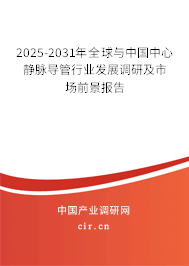 2025-2031年全球與中國(guó)中心靜脈導(dǎo)管行業(yè)發(fā)展調(diào)研及市場(chǎng)前景報(bào)告