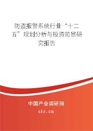 防盜報警系統(tǒng)行業(yè)“十二五”規(guī)劃分析與投資前景研究報告 防盜報警系統(tǒng)行業(yè)“十二五”規(guī)劃分析與投資前景研究報告