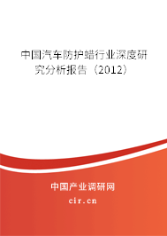 中國(guó)汽車防護(hù)蠟行業(yè)深度研究分析報(bào)告(2012) 中國(guó)汽車防護(hù)蠟行業(yè)深度研究分析報(bào)告(2012)